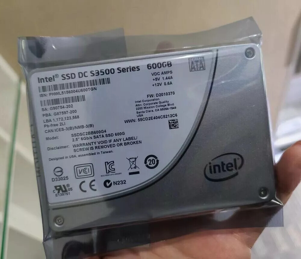 Intel DC S3500 Series 600GB SSD 2.5" SATA 6Gb/s Solid State Drive SSDSC2BB600G4