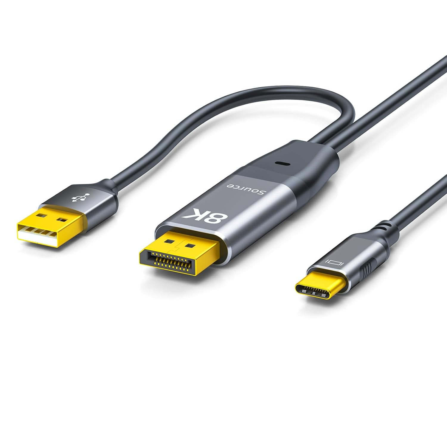 Displayport to USB-C Cable 8K@60Hz for Studio Display No Power