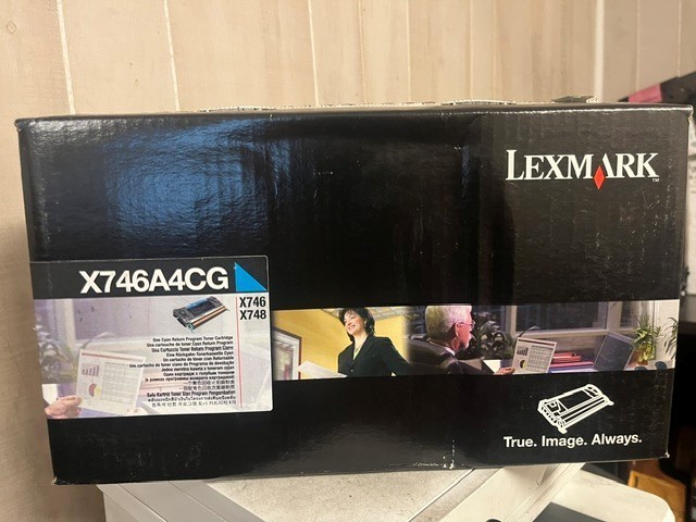 Brand New Sealed Lexmark X746A4CG Cyan Toner Cartridge X746, X748 sealed box