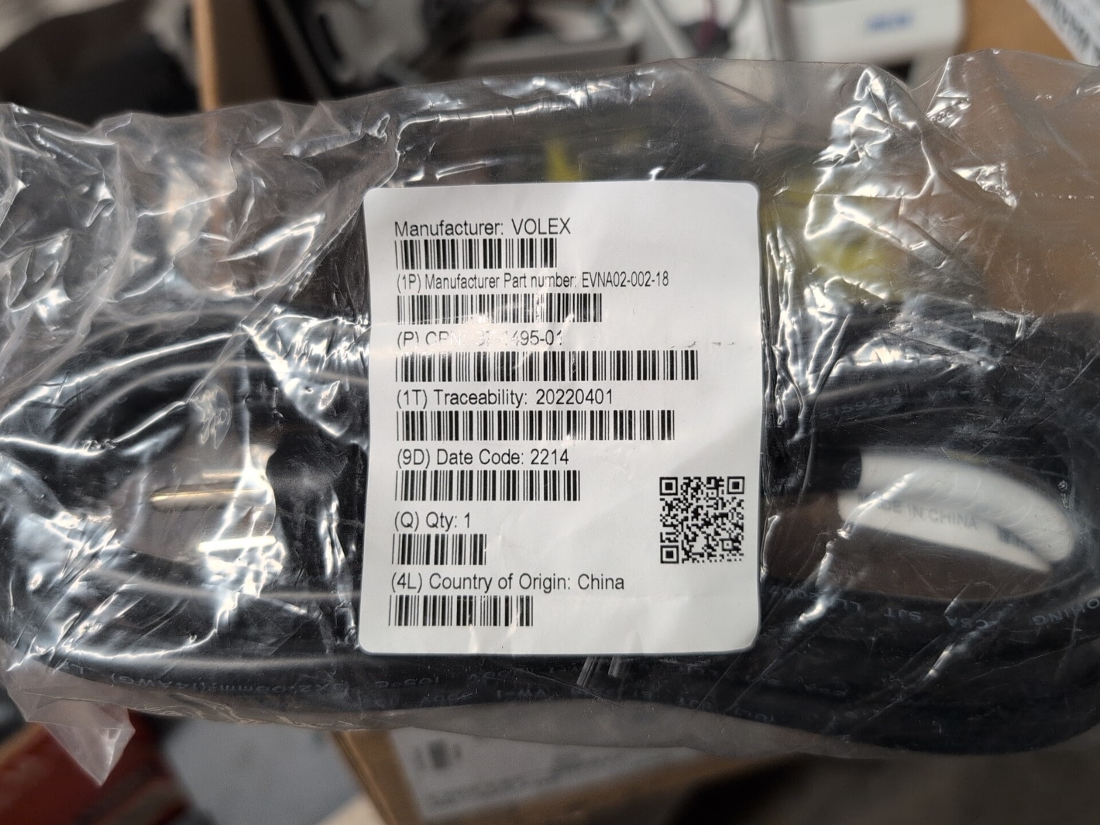 2x Volex EVNA02-002-18 Hog Nose Power Cord 37-1495-01 *NEW SEALED*