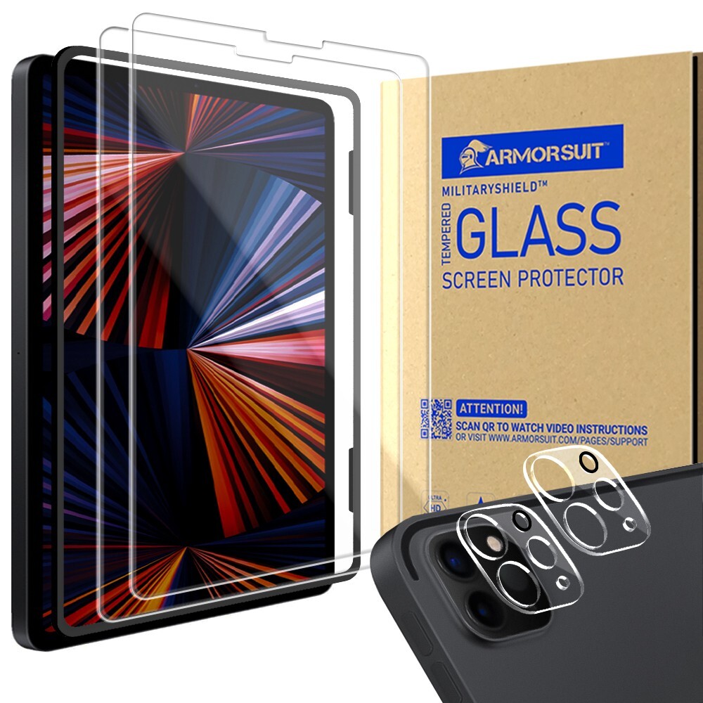 ArmorSuit [2+2 Pack] iPad Pro 12.9 Inch 2022 & 2021 Screen + Camera Protector