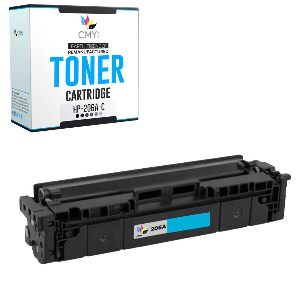 1-PK CMYi Replacement 206A Cyan Toner Cartridge for HP Color LaserJet Pro M255dw