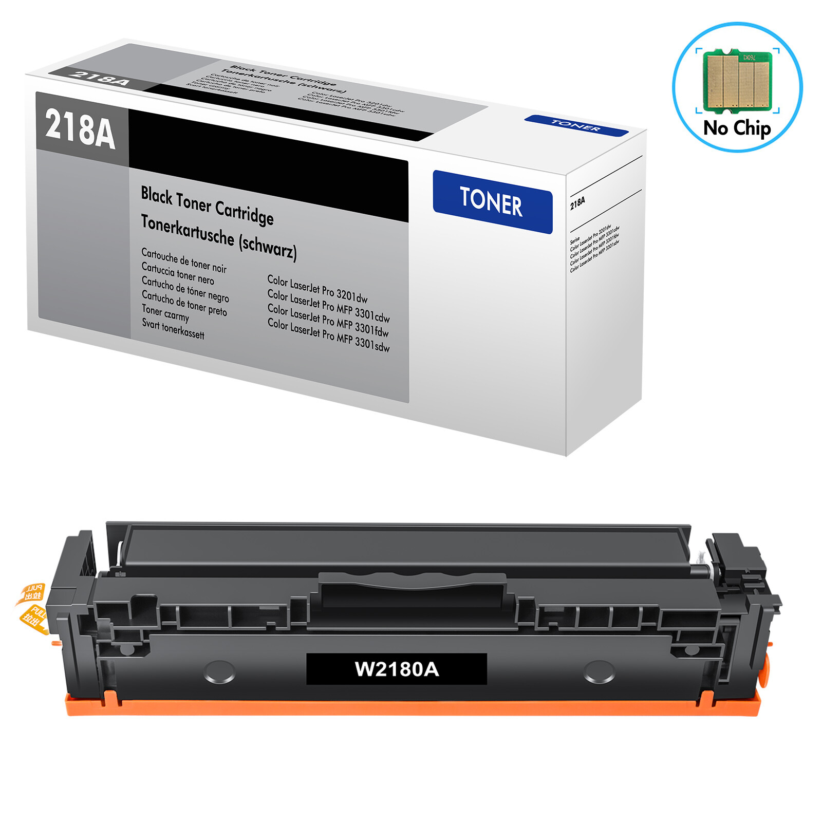1PK 218A 2180A Black Toner Fit for HP Color LaserJet Pro MFP 3301cdw MFP 3301fdw