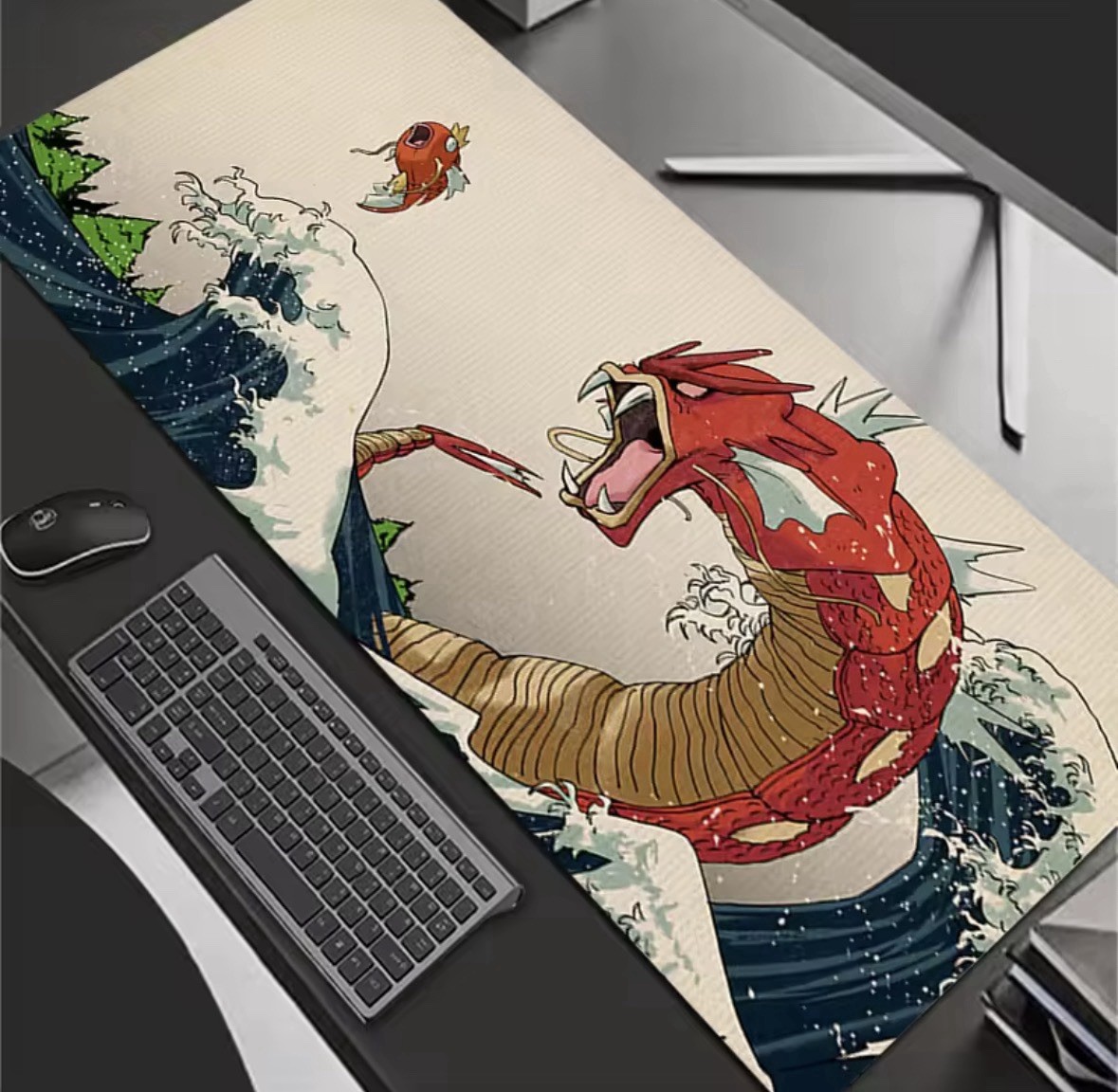 Larger Size Shiny Gyarados Magikarp Game Pokemon Playmat Mousepad 900mm X 400mm