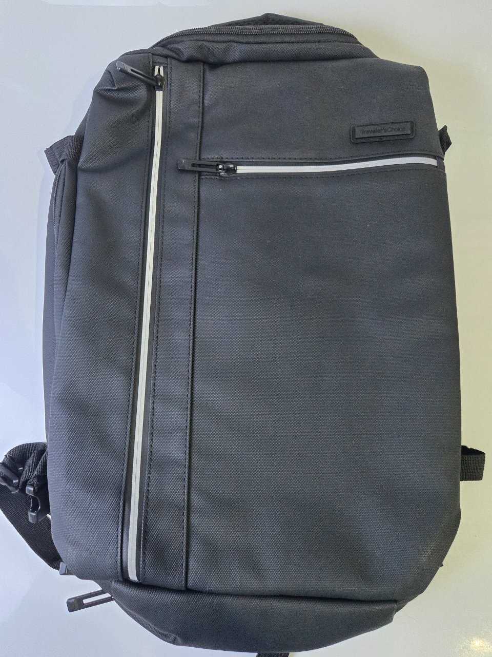 Traveler's Choice Black Travel Laptop Backpack Work School Bag Zip Top