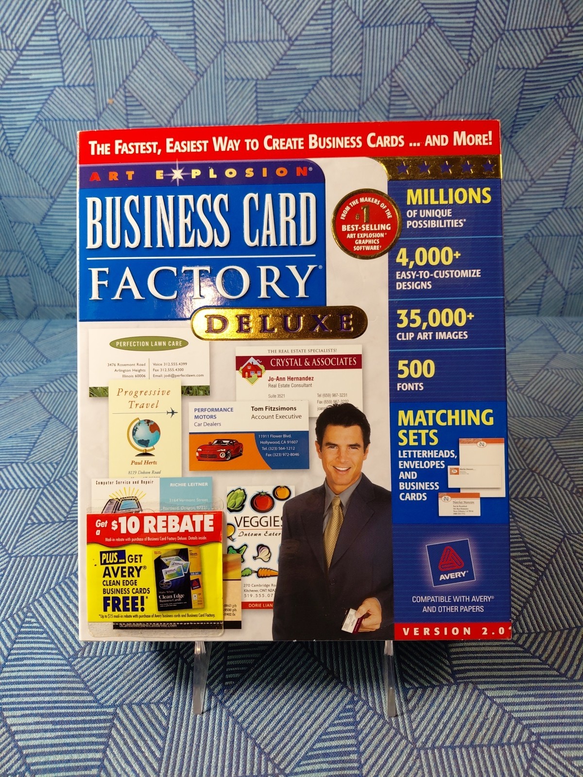 Nova Business Factory Deluxe Business Card Factory Software Version 2.0 New