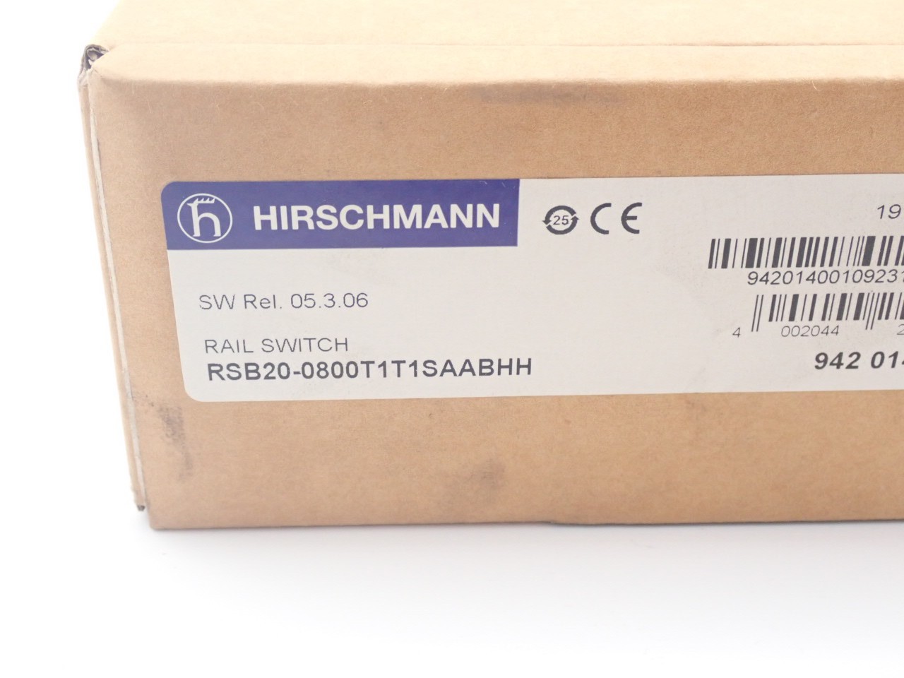 Hirschmann RSB20-0800T1T1SAABHH Ethernet Rail Switch 8 Port - SEALED