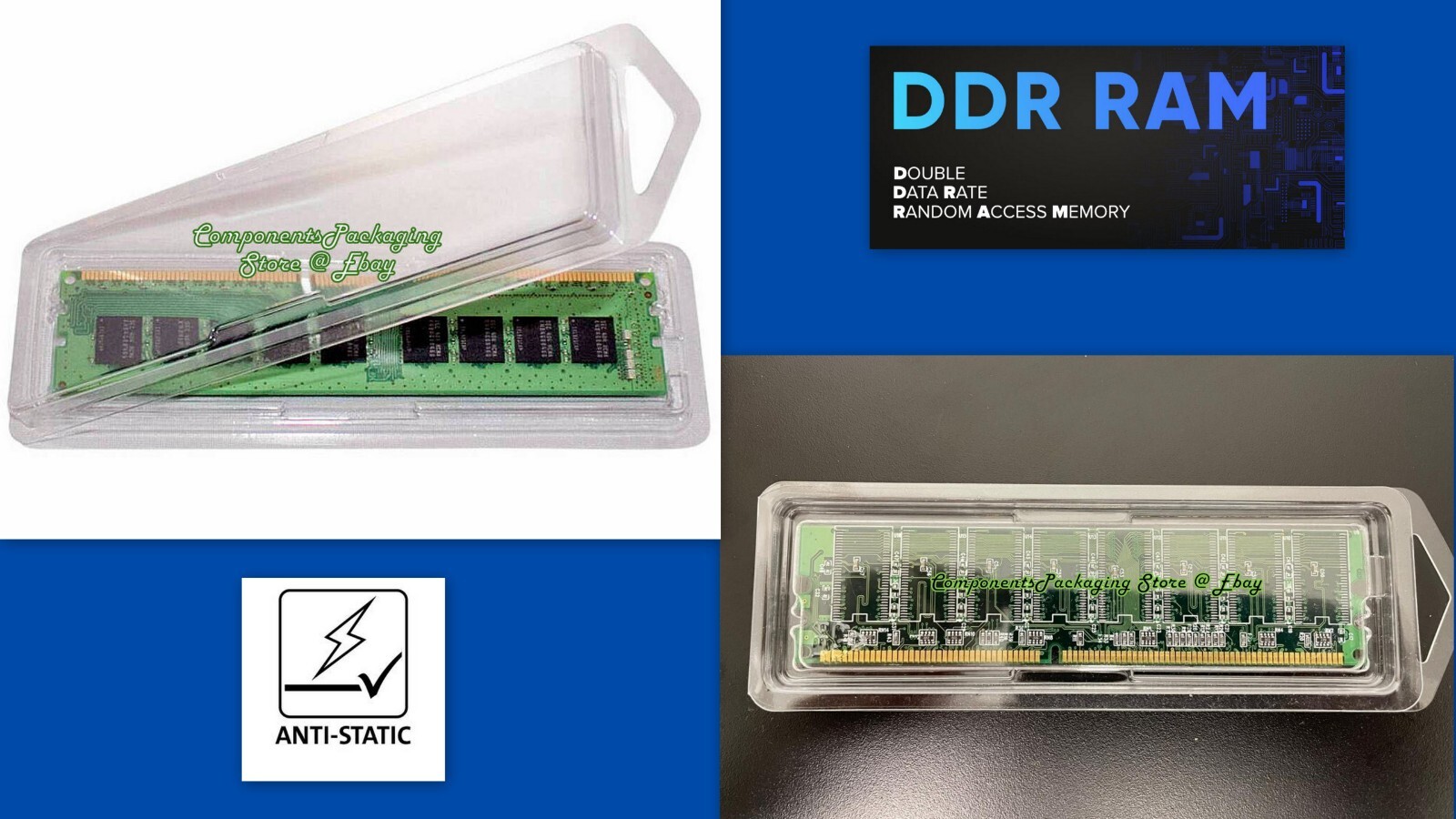Long DIMM DDR5 DDR4 Packaging Case Clam Shell Anti Static Lot of 6 18 35 100 200