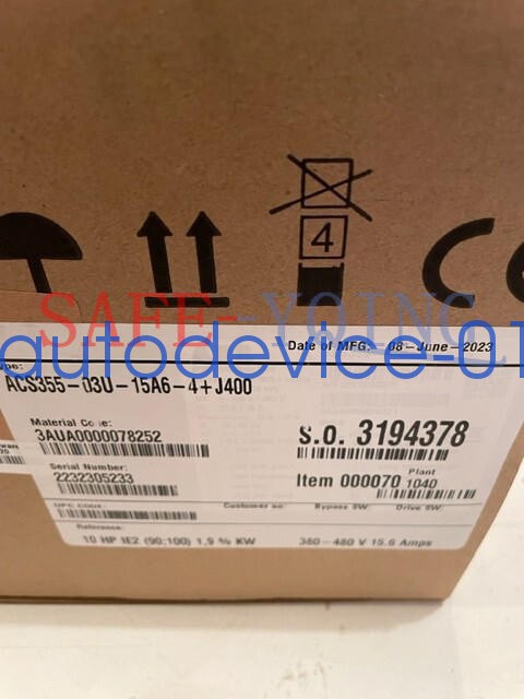 New in box ABB ACS355-03U-15A6-4+J400 AC VFD Drive 380-480V 15.6 Amps DHL/FedEx