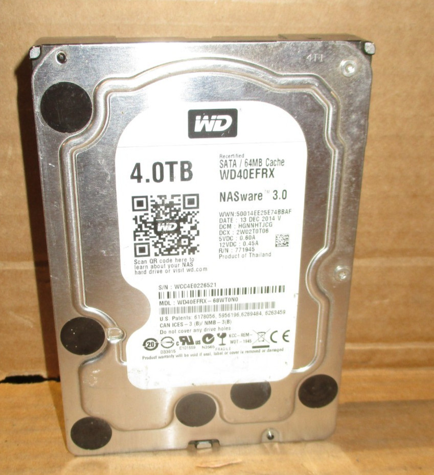 Western Digital 3.5" SATA III 4 TB WD40EFRX - 68WT0N0