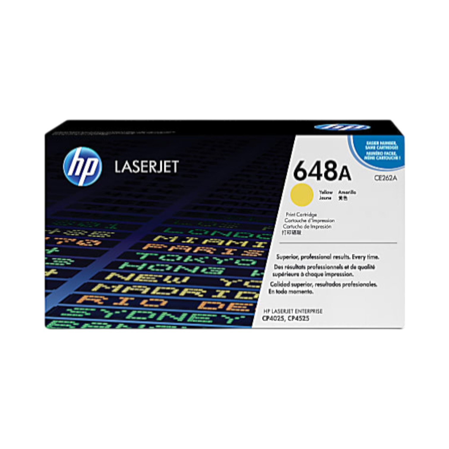 New Open Box HP 648A Yellow Original LaserJet Toner Cartridge, CE262A