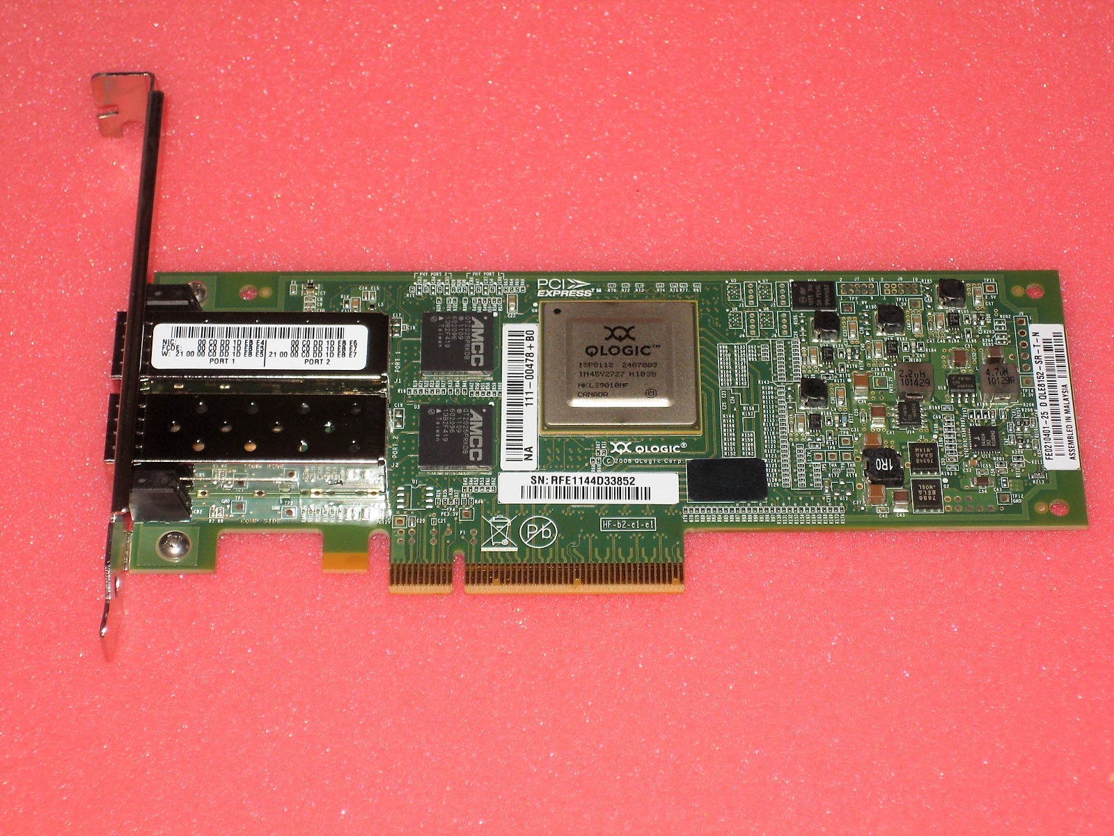 NEW NetApp / QLOGIC QLE8152 X1139A-R6 10GbE SFP+ 2Port HBA PCIe Network Adapter