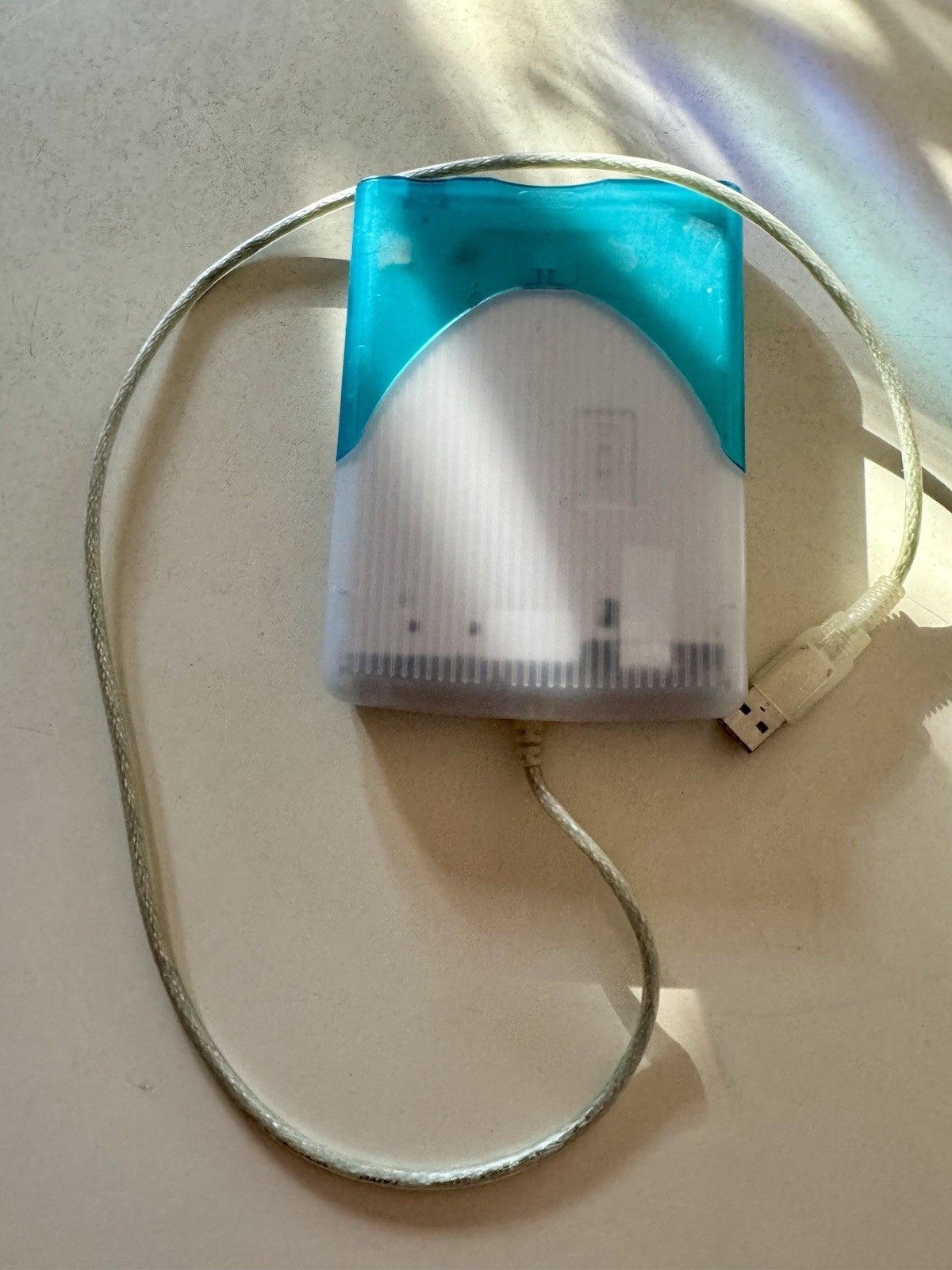 Vintage VST FDUSB-M 1.44MB USB External Floppy Disk Drive white/blue