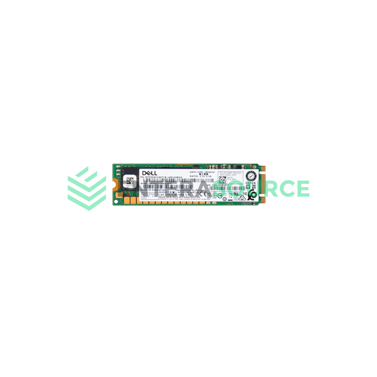 Dell TC2RP 240GB SATA SSD M.2 6Gbps Solid State Drive | Micron MTFDDAV240TCB