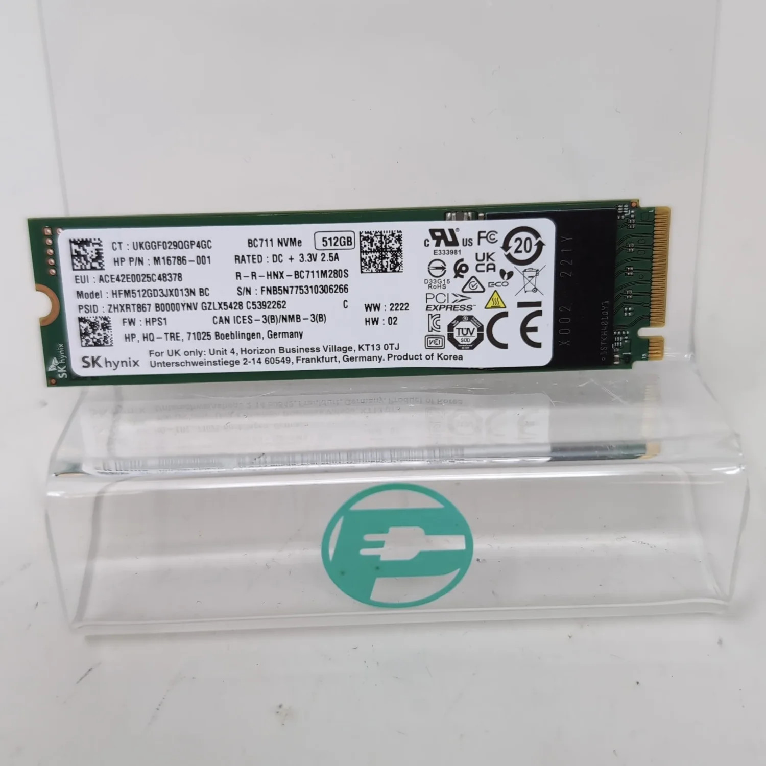 SK Hynix M.2 2280 BC711 NVMe 512GB M.2 NVMe Gen 3.0 x 4 SSD HFM512GD3JX013N