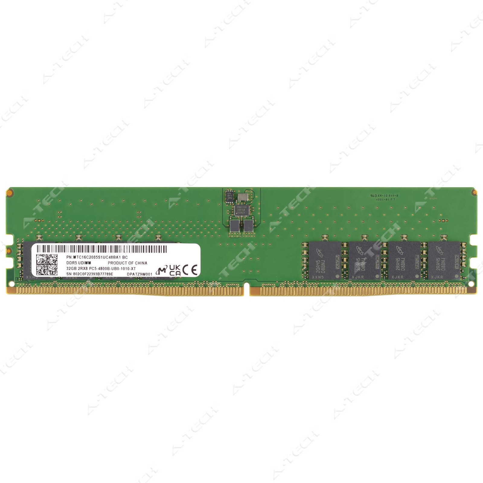 Micron 32GB DDR5-4800 PC5-38400 2Rx8 DIMM Desktop Memory RAM MTC16C2085S1UC48BA1