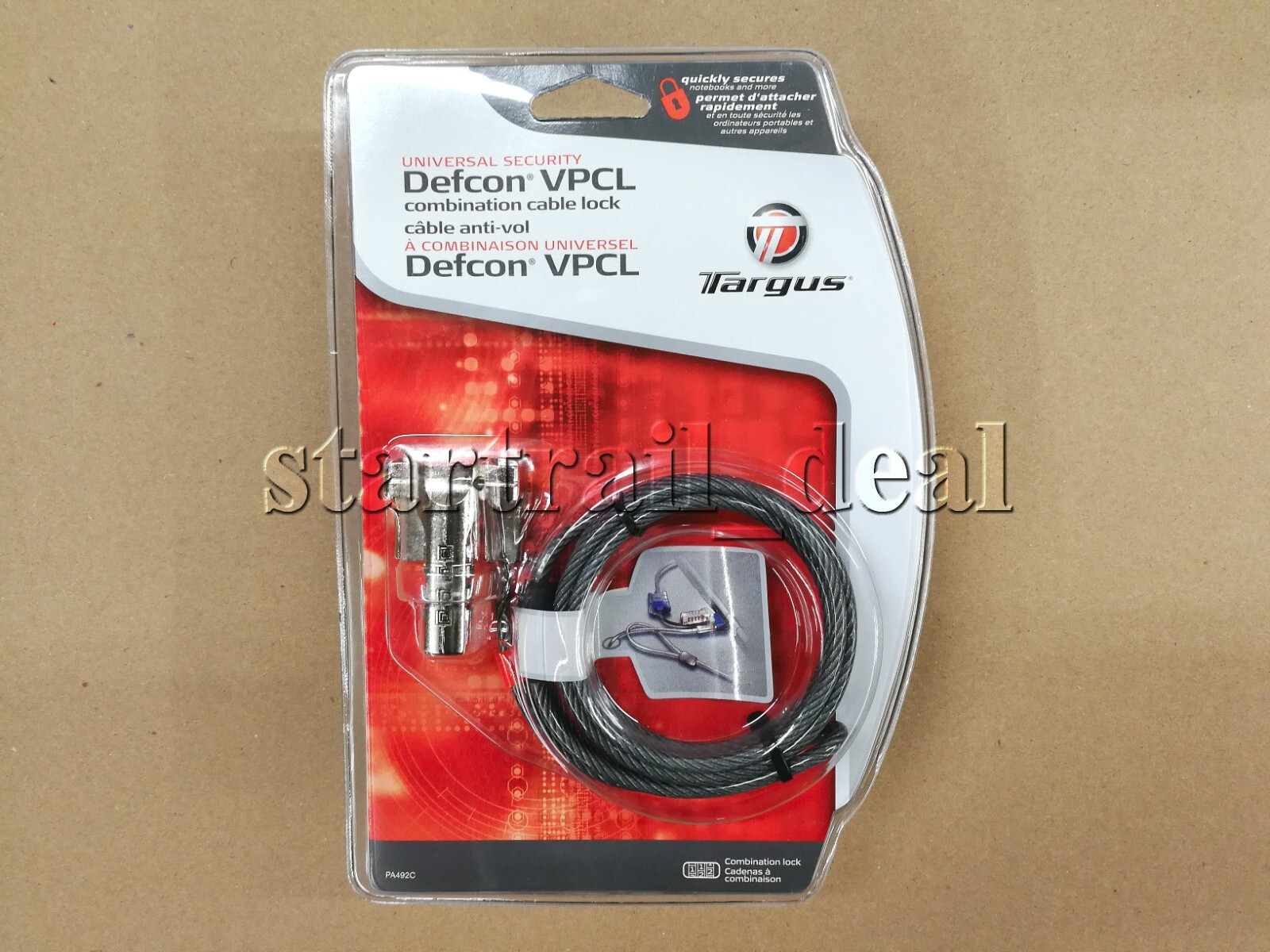 NEW Targus DEFCON VPCL Video Port Cable Lock Universal Laptop Desktop Projector