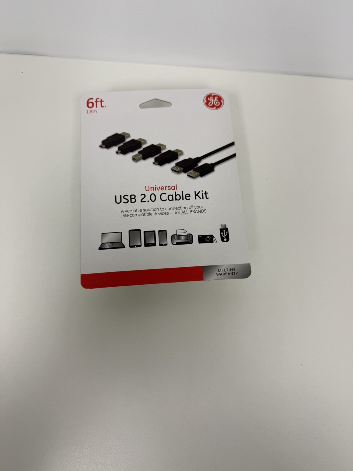 GE Universal USB 2.0 Cable Kit 6 ft for ALL BRANDS 33758