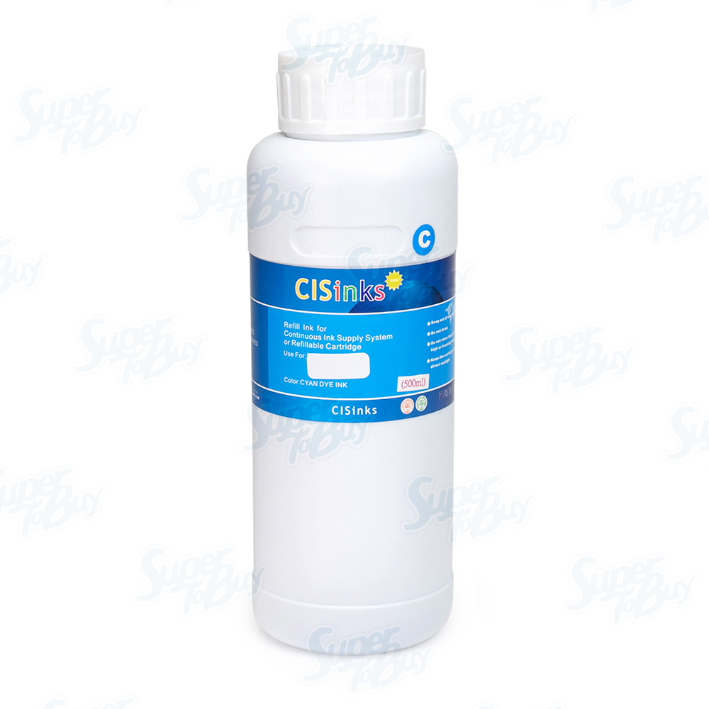 NON-OEM 500ML Cyan Large INK Refill BOTTLE alternative for 500 CISS