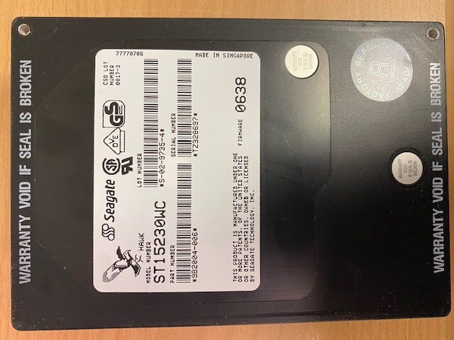 SEAGATE HAWK ST15230WC 4.3GB 5400RPM SCSI 80PIN 3.5" PN 9B2004-006