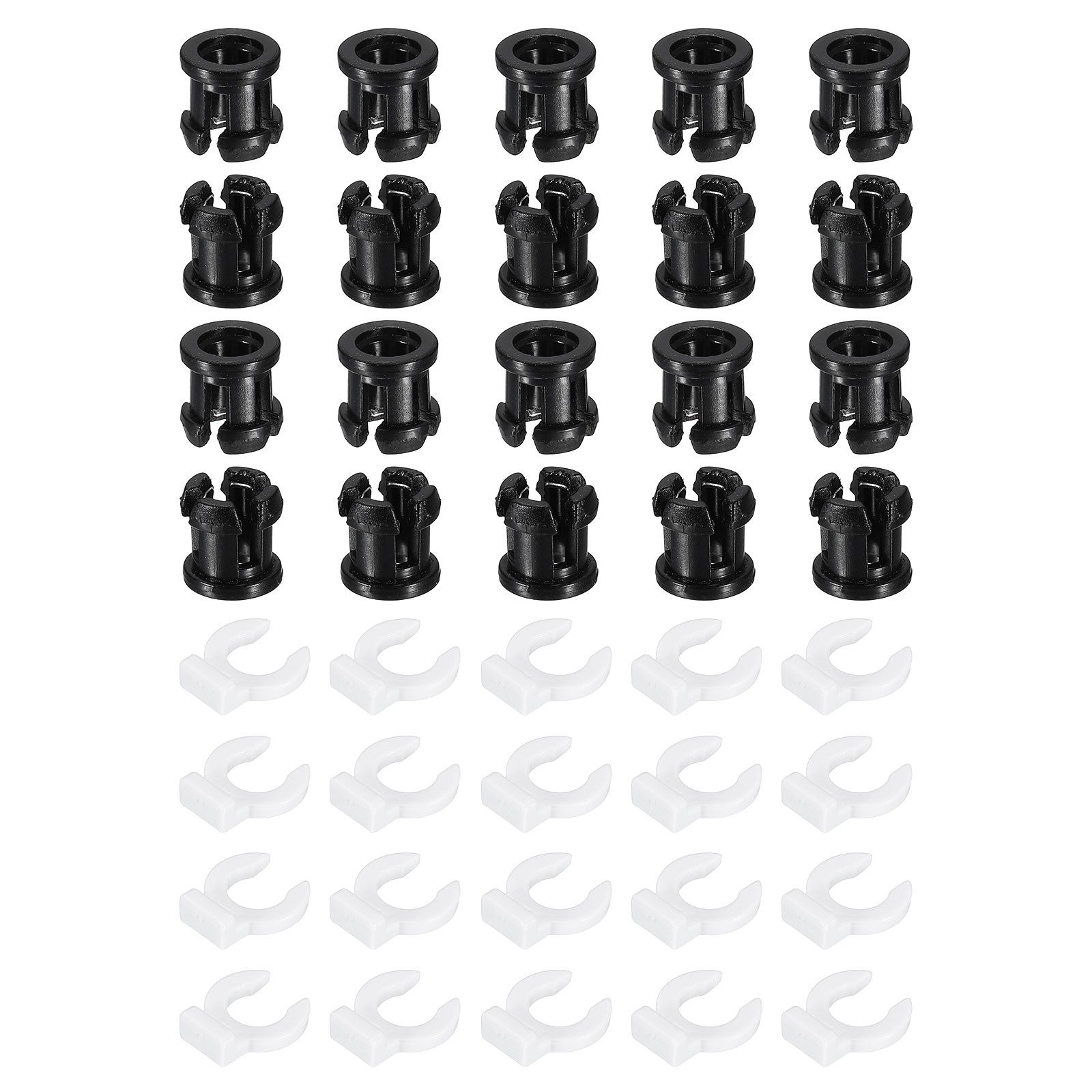 20 Set 3D Printer Tube Coupler Set Joint Connector 7.5mm OD x 4mm ID Black White