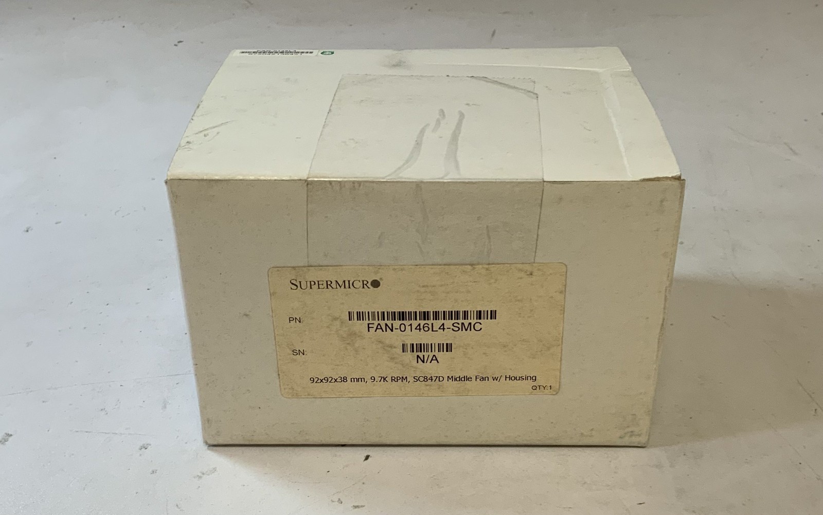 Supermicro FAN-0146L4 92x92x38 mm, 9.7K RPM, SC847D Middle Cooling Fan "B3C"