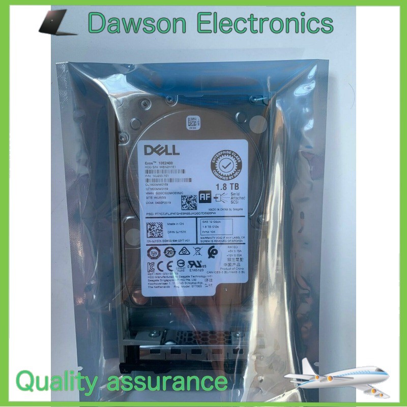 New Dell JY57X 1.8TB 10K 2.5'' 12Gbps SAS Hard Drive ST1800MM0159 0JY57X W TRAY