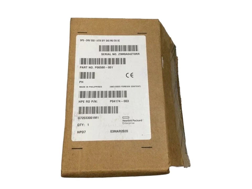 NEW HPE P04533-B21 P06580-001 2.5'' 1.6TB SSD SAS 12G MU GEN10 Solid State Drive