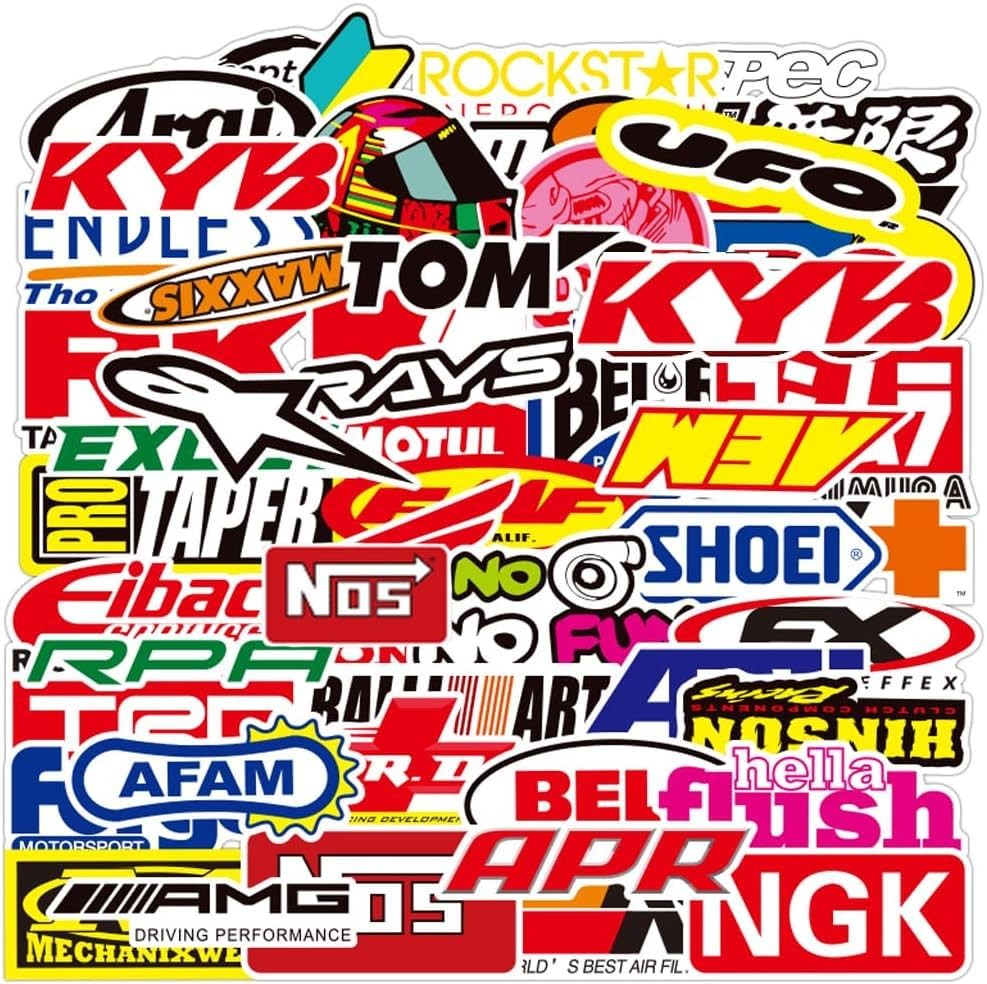 100 pcs/Pack Fashion Motocross 3-4 inches, Motorcycle & Car Stickers