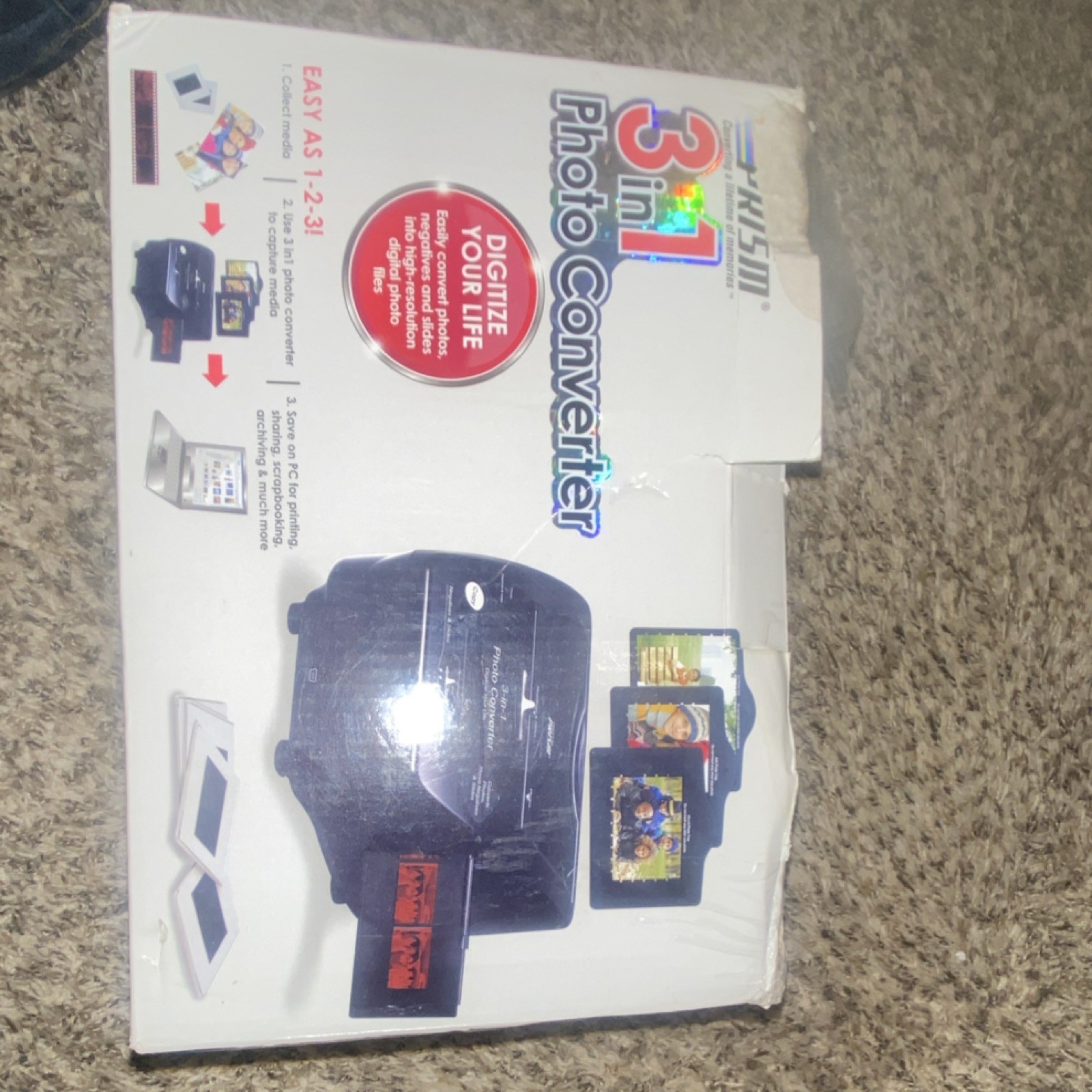 Digital Prism 3 in 1 Photo Converter Scanner Digitizes Slides and Negatives