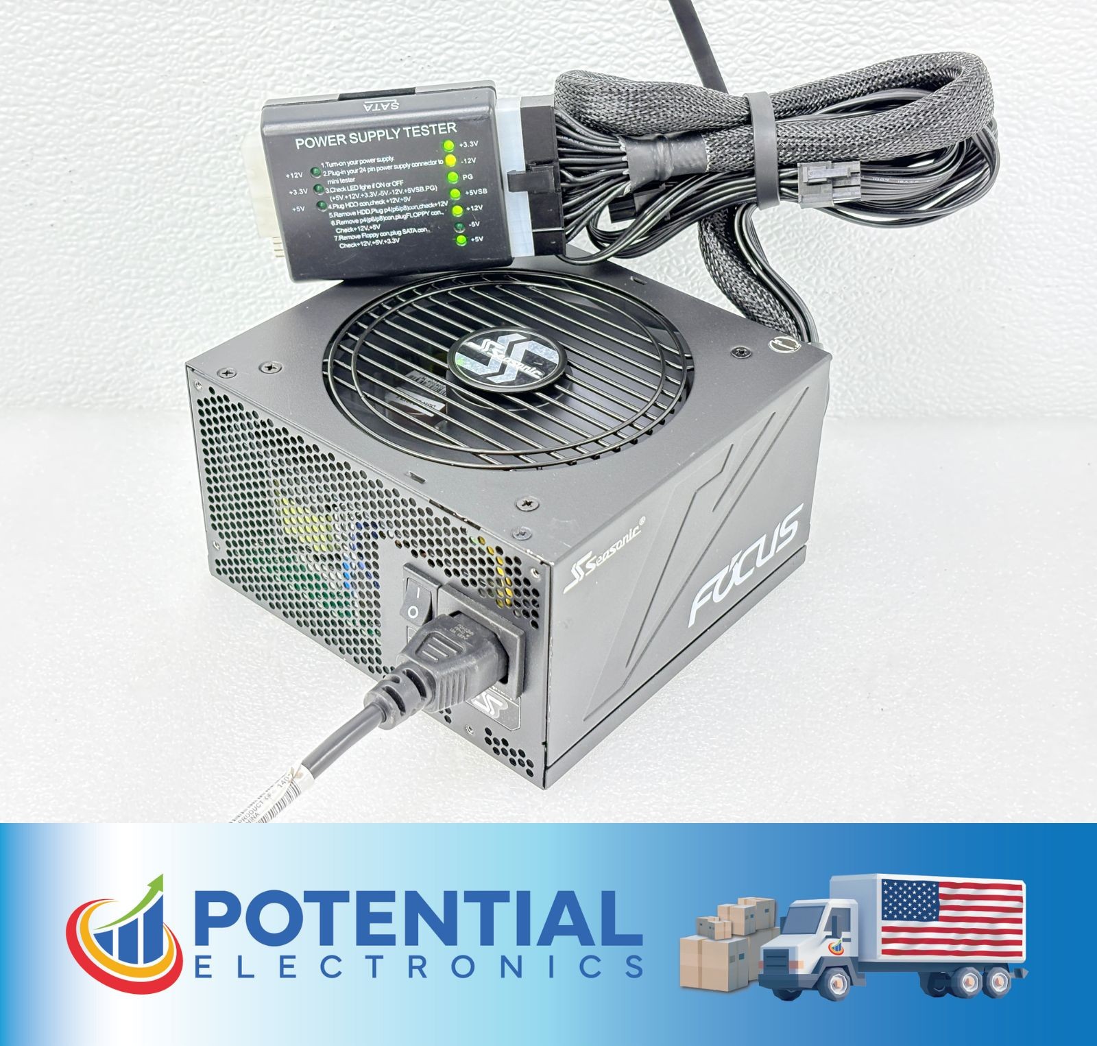 SeaSonic SSR-550FM Focus GM-550 550W 80+ Gold Semi-Modular ATX Power Supply