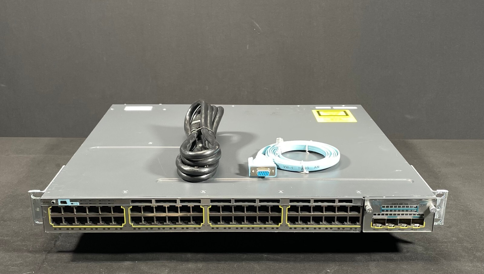 Cisco WS-C3750X-48P-S 48 Port PoE Gigabit Switch W/C3KX-NM-10G - Same Day Ship