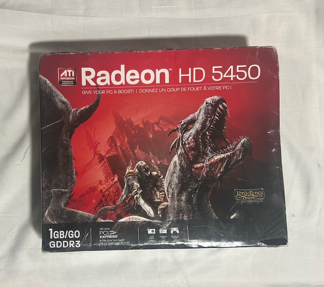 Diamond Entertainment ATI Radeon HD 5450 1gb GDDR3 The Lord Of The Rings SEALED