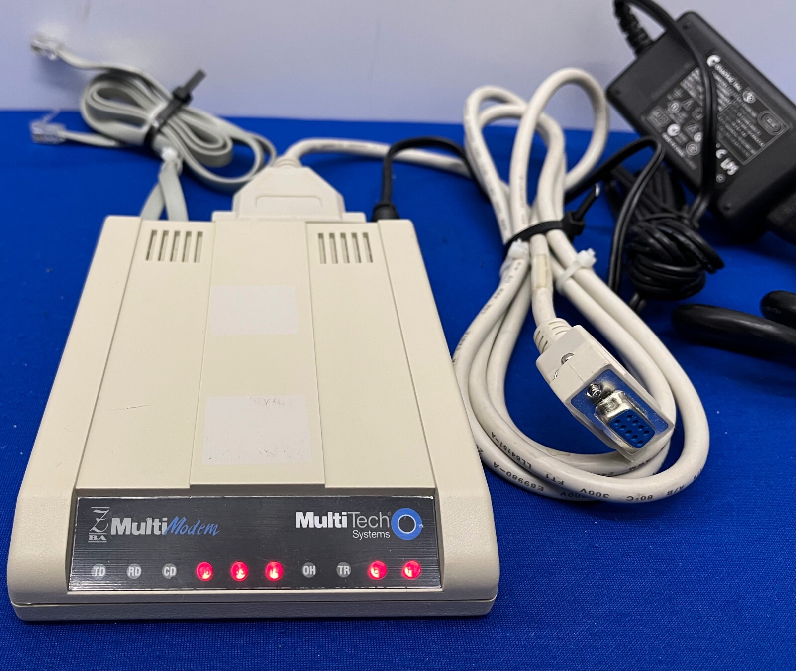 MULTI TECH SYSTEMS MT5634ZBA MULTIMODEM ZBA WITH CABLES & POWER CORD
