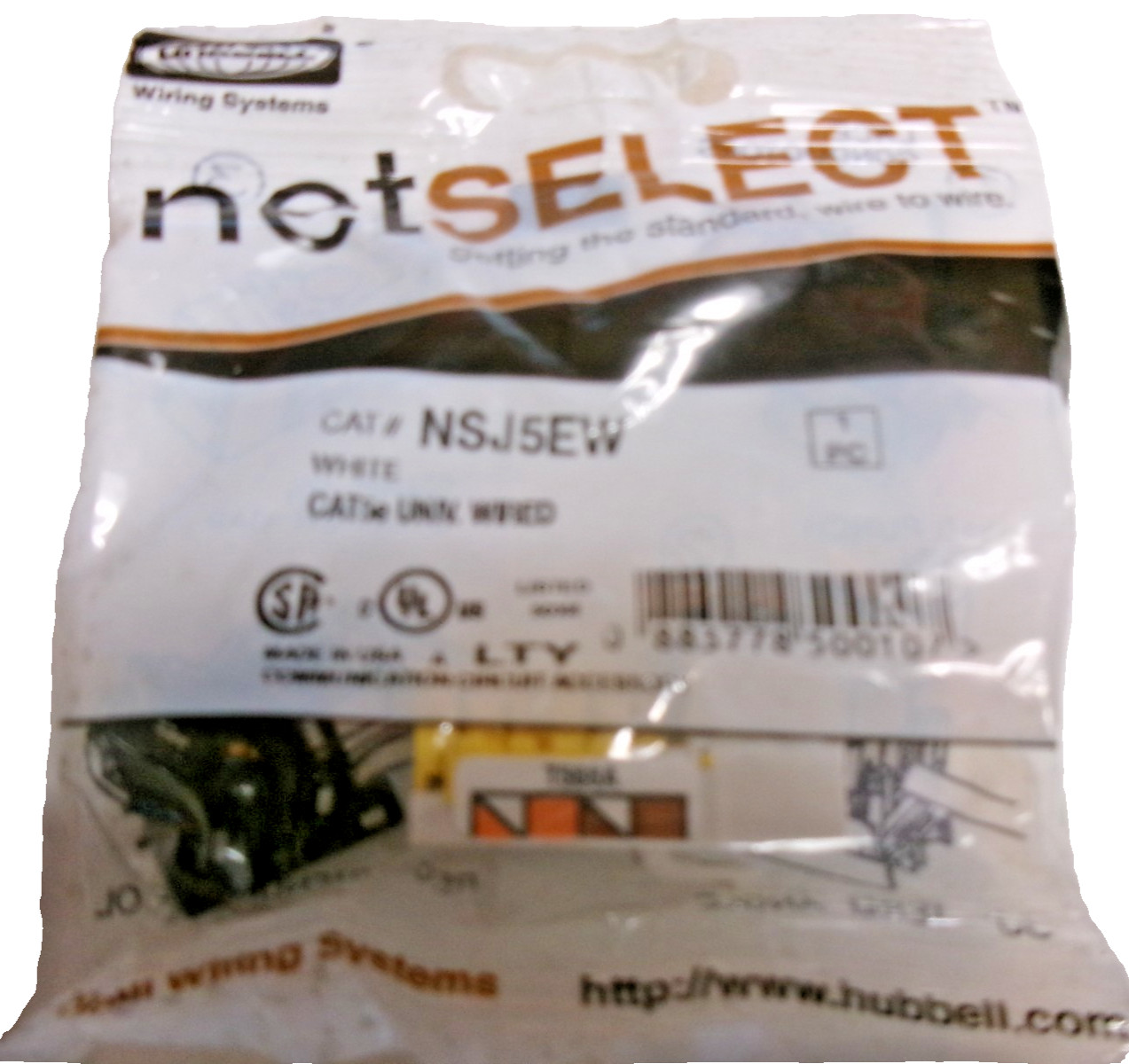 NEW-Hubbell netSELECT NSJ5EW CAT5e Modular Jack - New Lot of 17