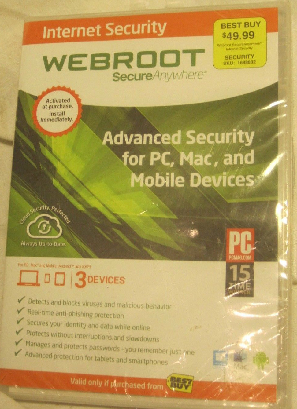 Webroot Secure Anywhere Anti Virus  PC MAC Mobile Android IOS NEW SEALED