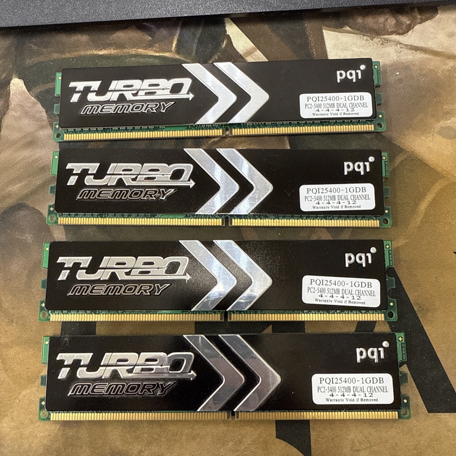 PQI TURBO PQI3200-1024SA 1GB PC 3200 DDR 400 184-Pin Desktop Memory 3-4-4-8 x4