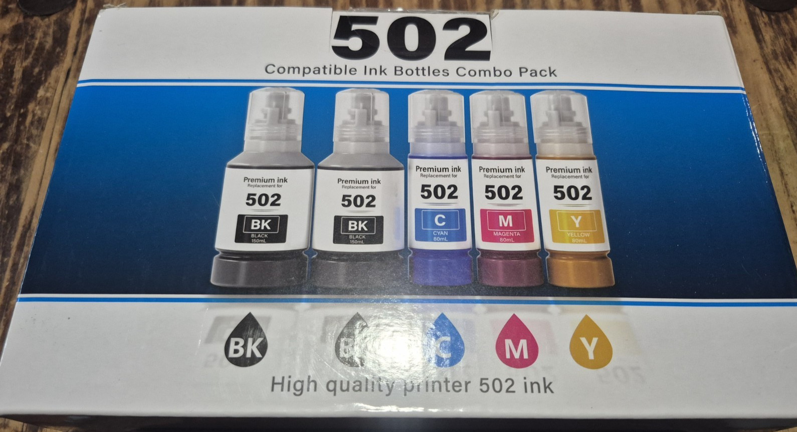 Inkrobat - 502 Compatible Ink Bottles Combo Pack for Epson Ecotank Printer NOS