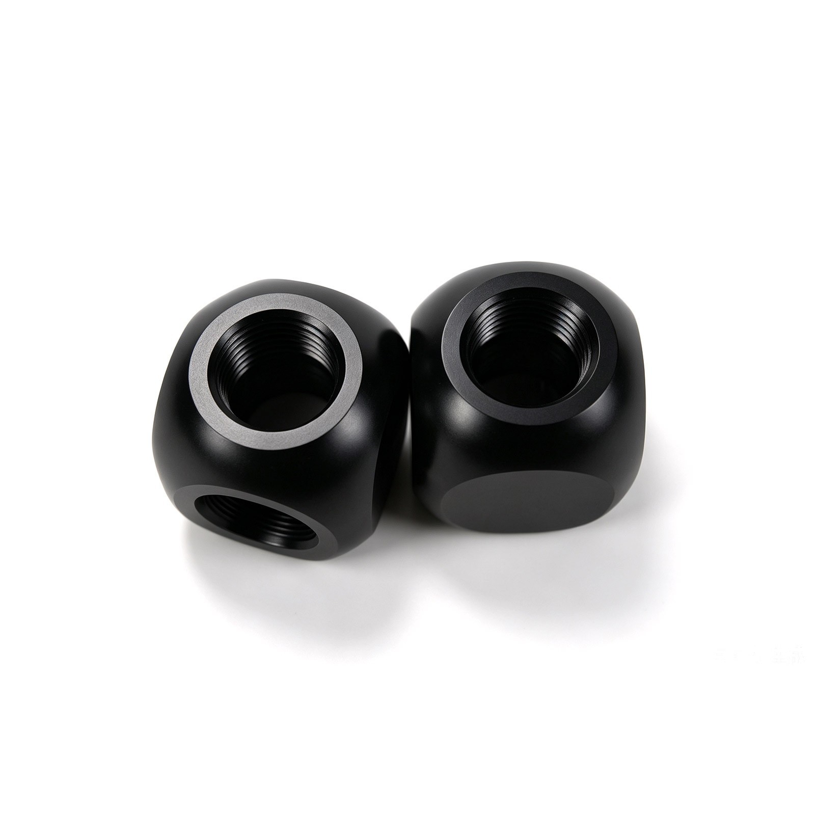 Black G1/4 Ball Valve Tee Fitting 3-Way 2-Pack Water Cooling Ships from US