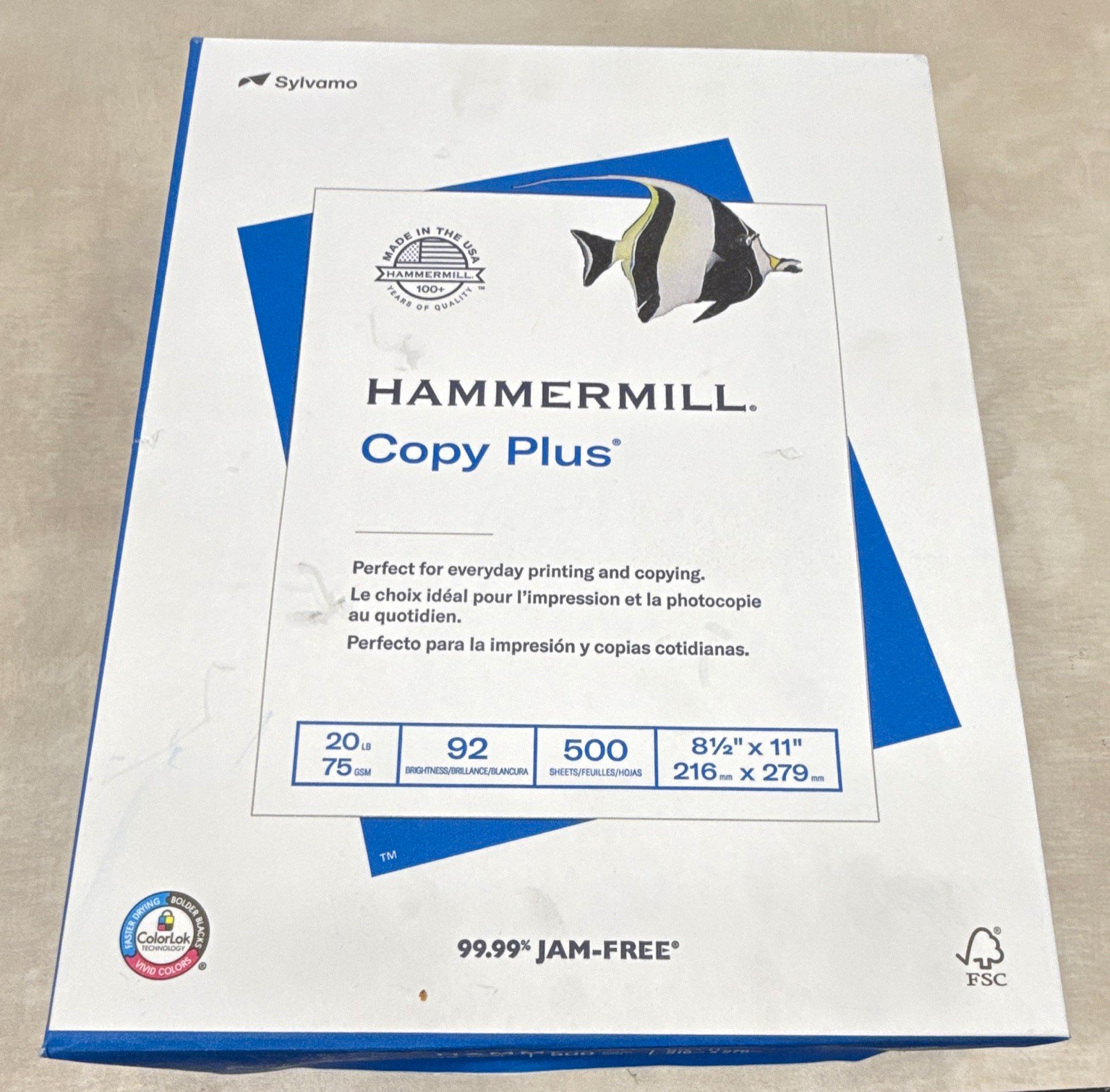 Hammermill Copy Plus White Printer Paper Letter 8.5x11 75 gsm 500 Sheets