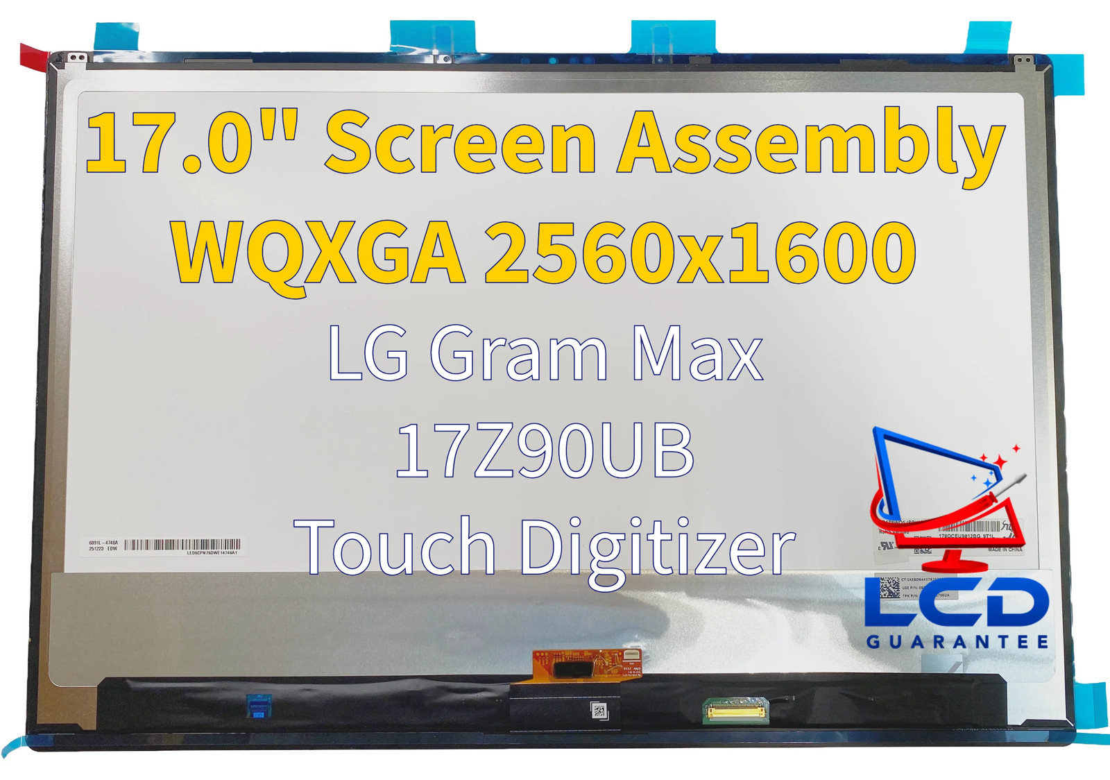 LG 17Z90UB-H.AU76U3 17" WQXGA 60Hz Touch Digitizer Laptop LCD Screen