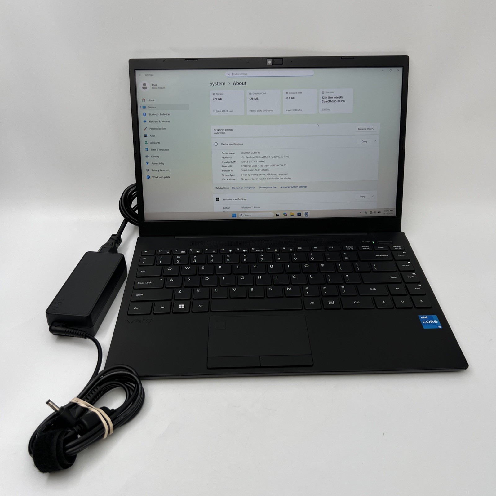 VAIO 14.1" Laptop VWNC51427-BK Intel i5-1235U 2.5 GHz 16GB RAM 512GB SSD - USED