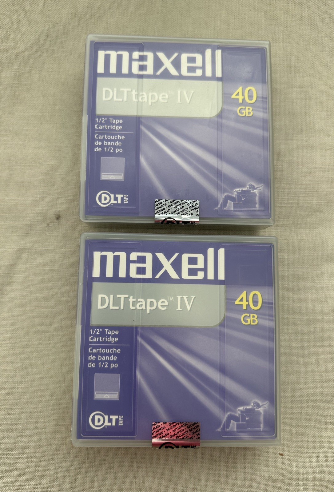MAXELL DLT Tape IV 40GB 1/2inch Tape Cartridge NEW Factory Sealed 2 Pieces
