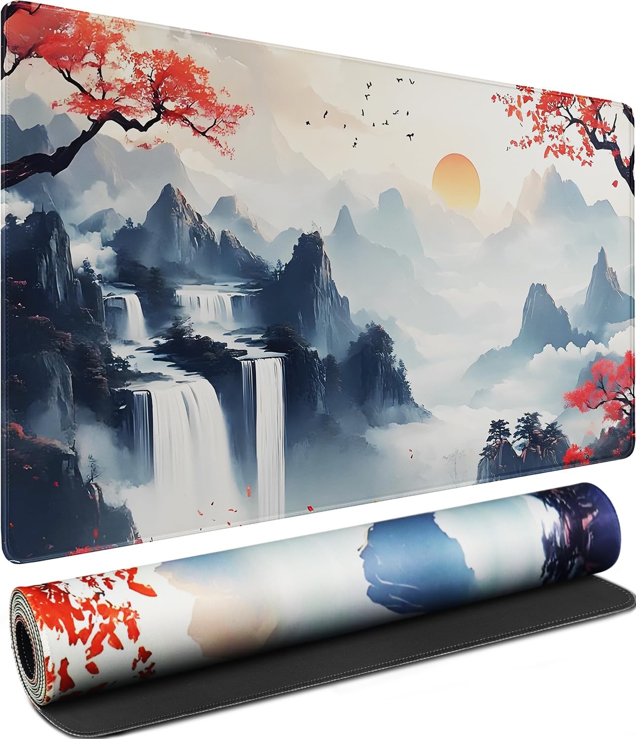 AREYLO Large Gaming Waterproof Extra Large Mouse Pad Stitched Edges, 31.5" x