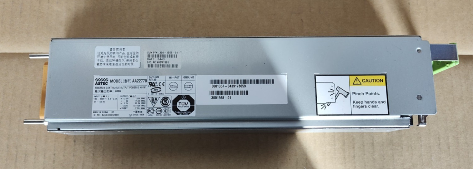 Astec AA22770 400W PSU 300-1568-01 * Sun SunFire V240 Power Supply 300-1568 