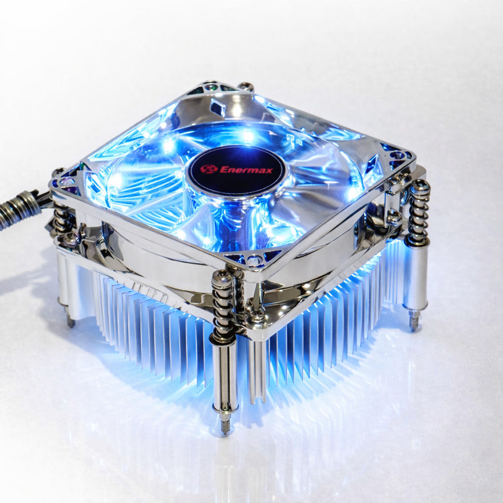 Enermax Silver-Tone LGA1200 LGA115x LED Cooler (Thermal Sensor On/Off Mode) 3Pin