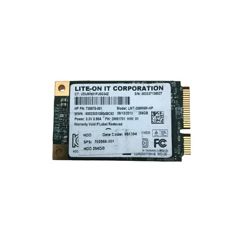 Lite-On LMT-256M6M-HP 256GB  mSATA SSD HP PN: 738975-001~Working