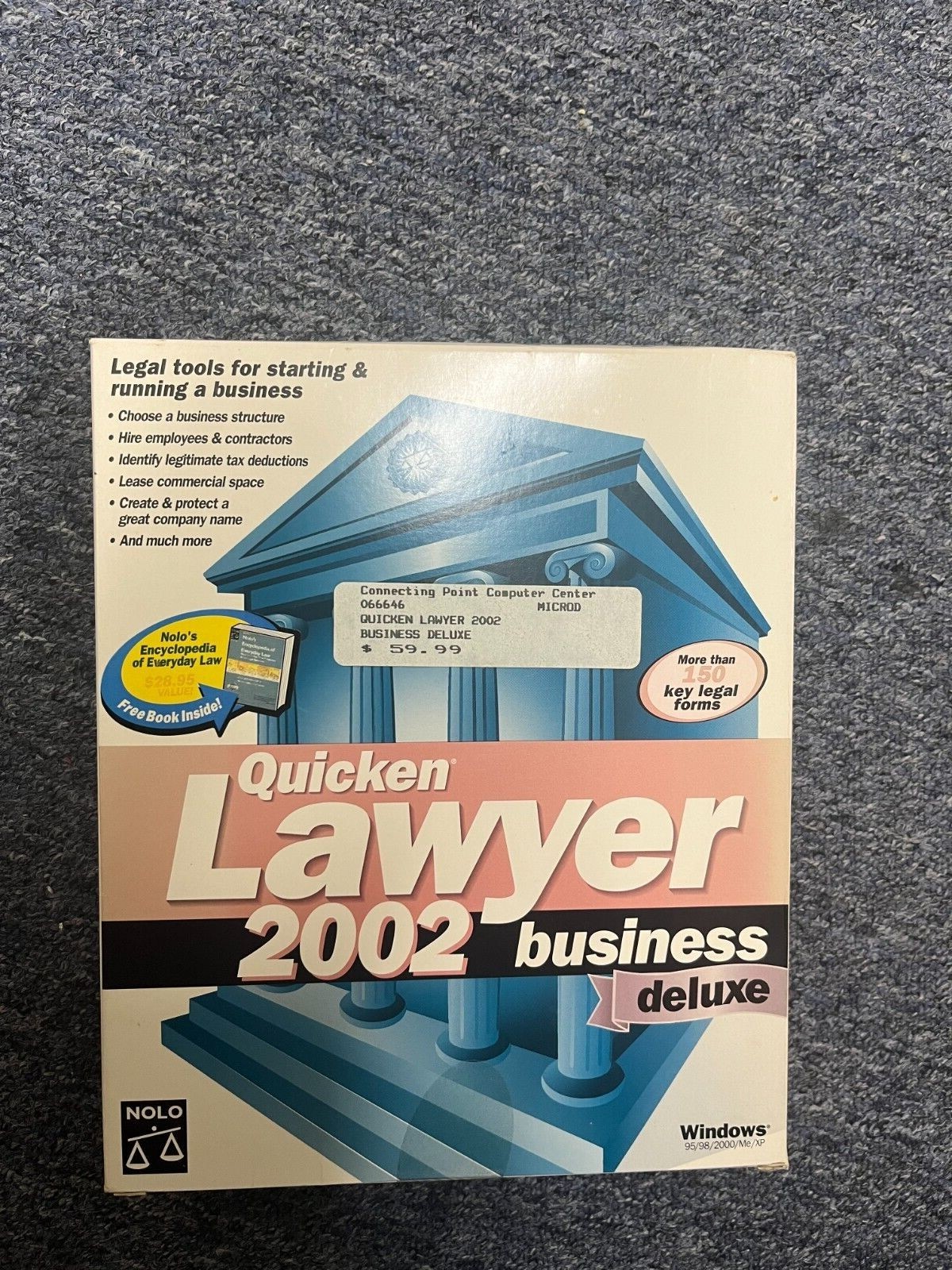 QUICKEN LAWYER - PERSONAL/BUSINESS - DELUX - WINDOWS 95/98/ME/XP - VINTAGE