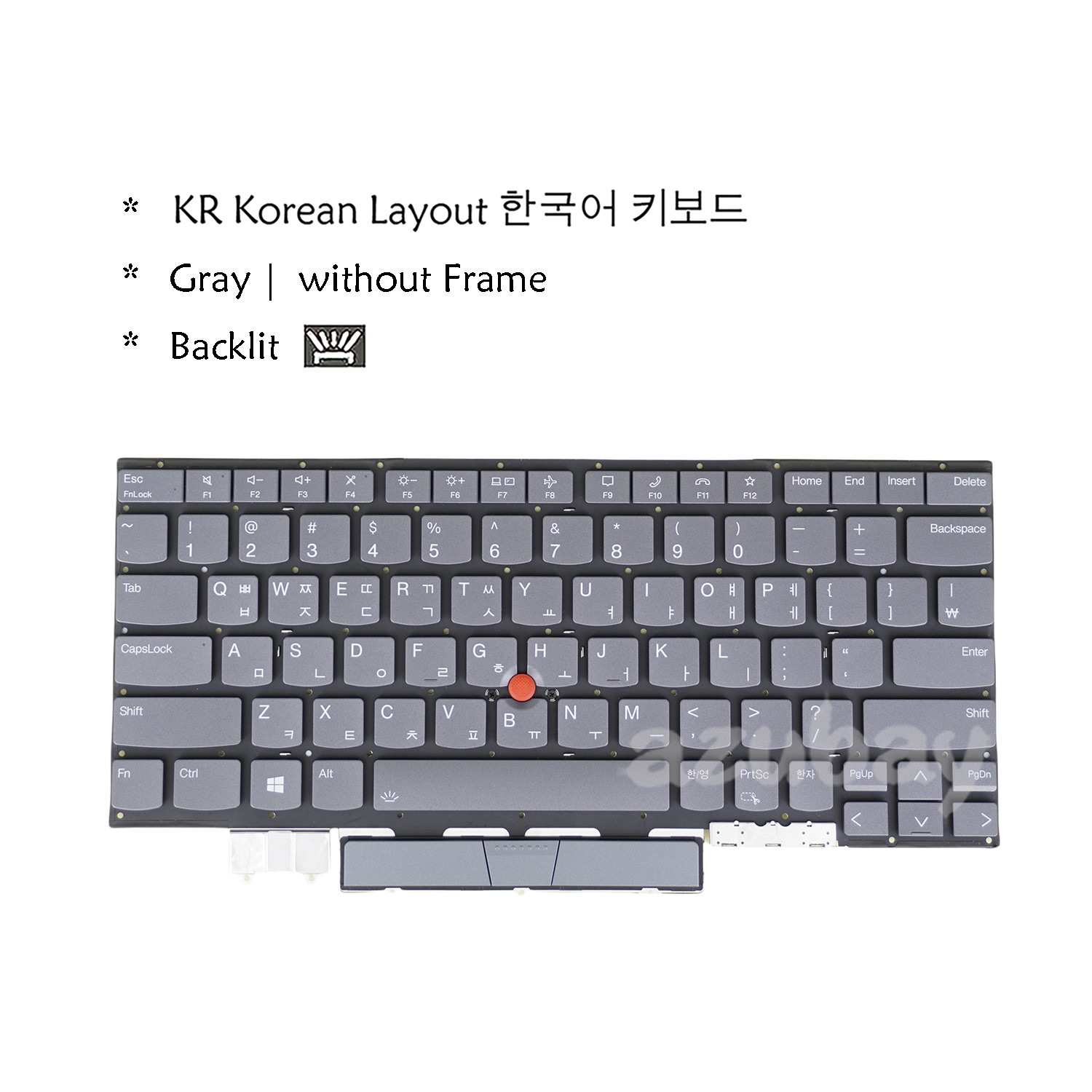 Korean Laptop Keyboard for Lenovo Thinkpad X1 Yoga 6th Gen, 20XY 20Y0 Backlit