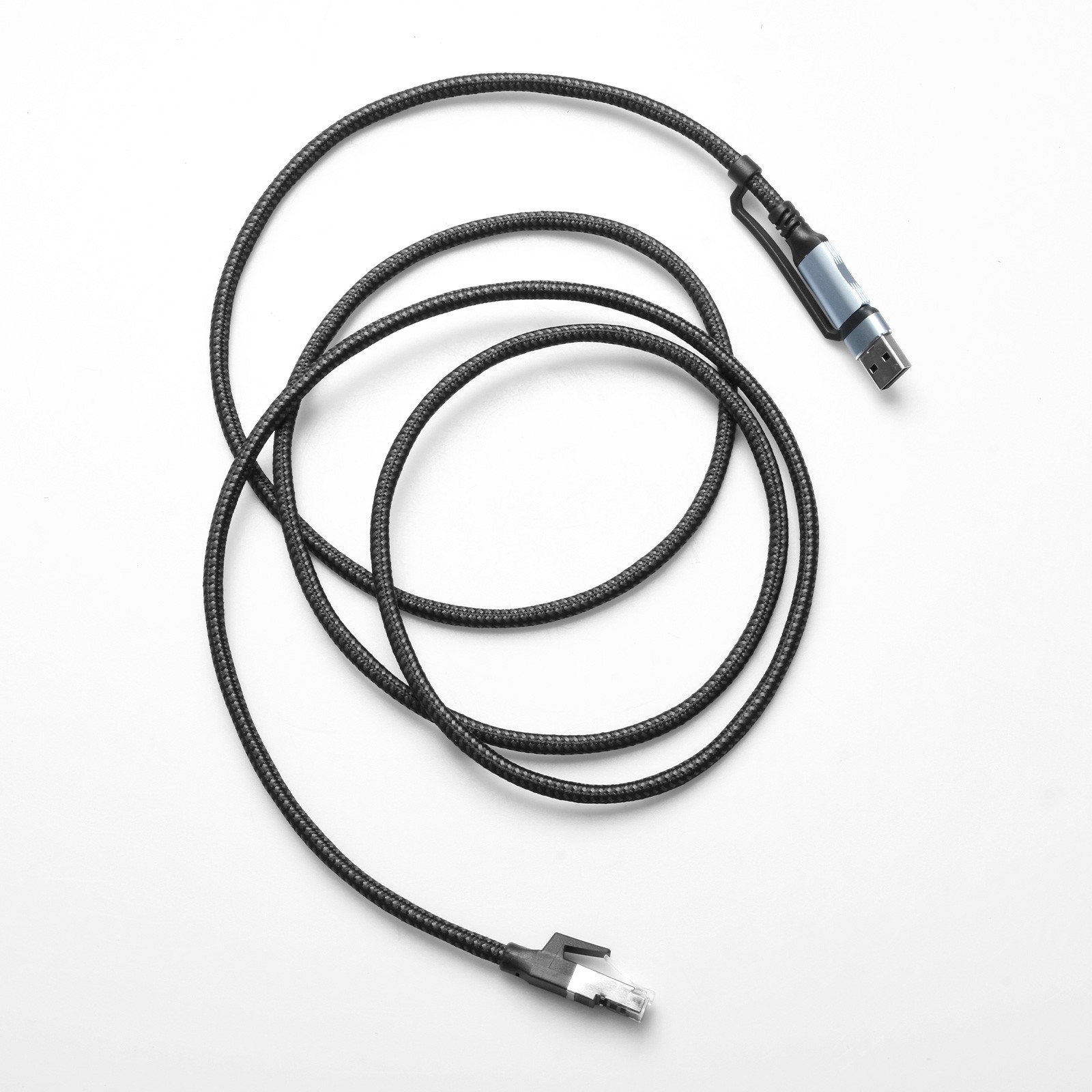 Braided Nylon USB Ethernet Cable USB C to RJ45 100Mbps 1.8M for Laptop Tablet